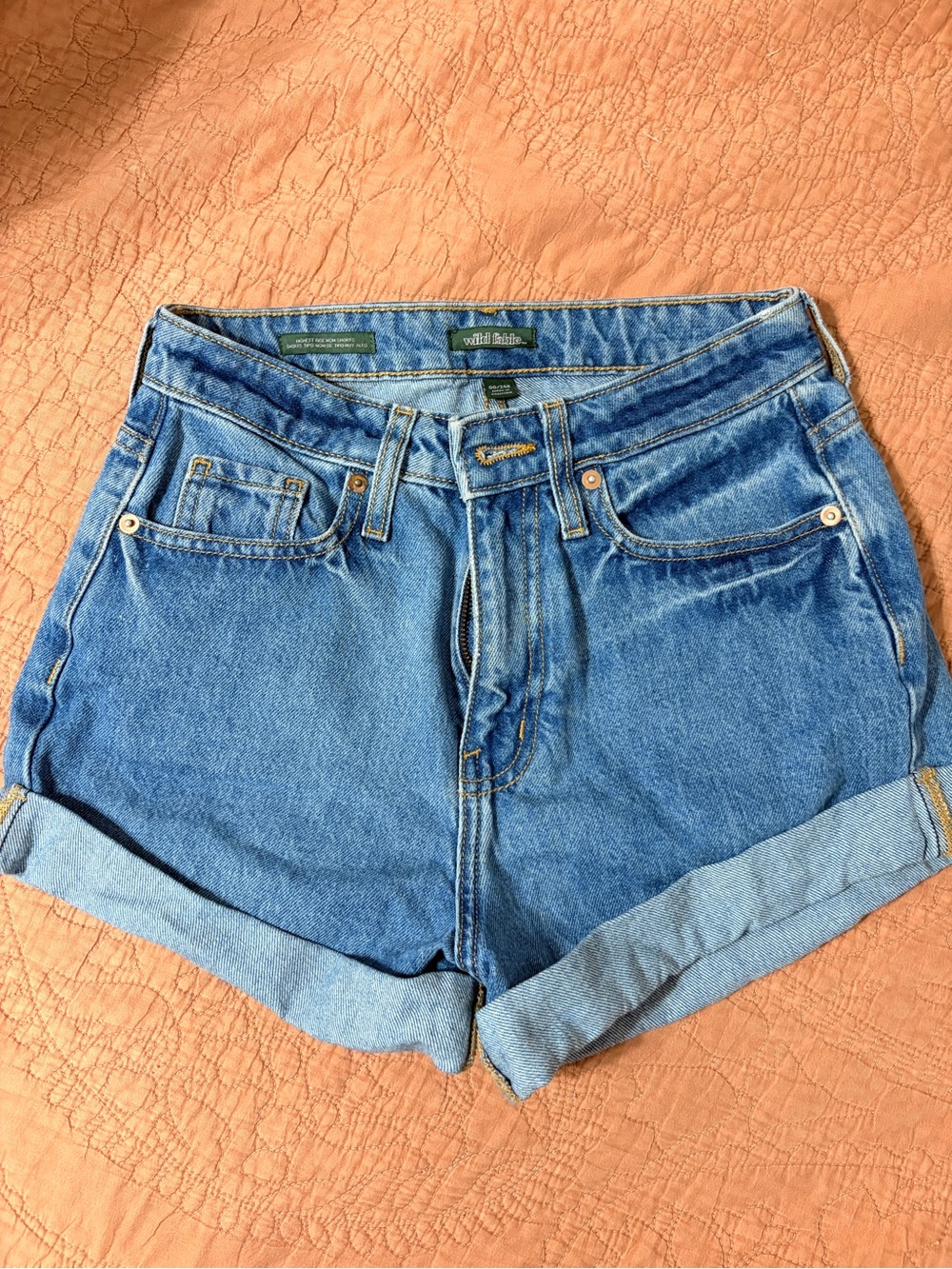 High-Waist Blue Denim Women’s Shorts